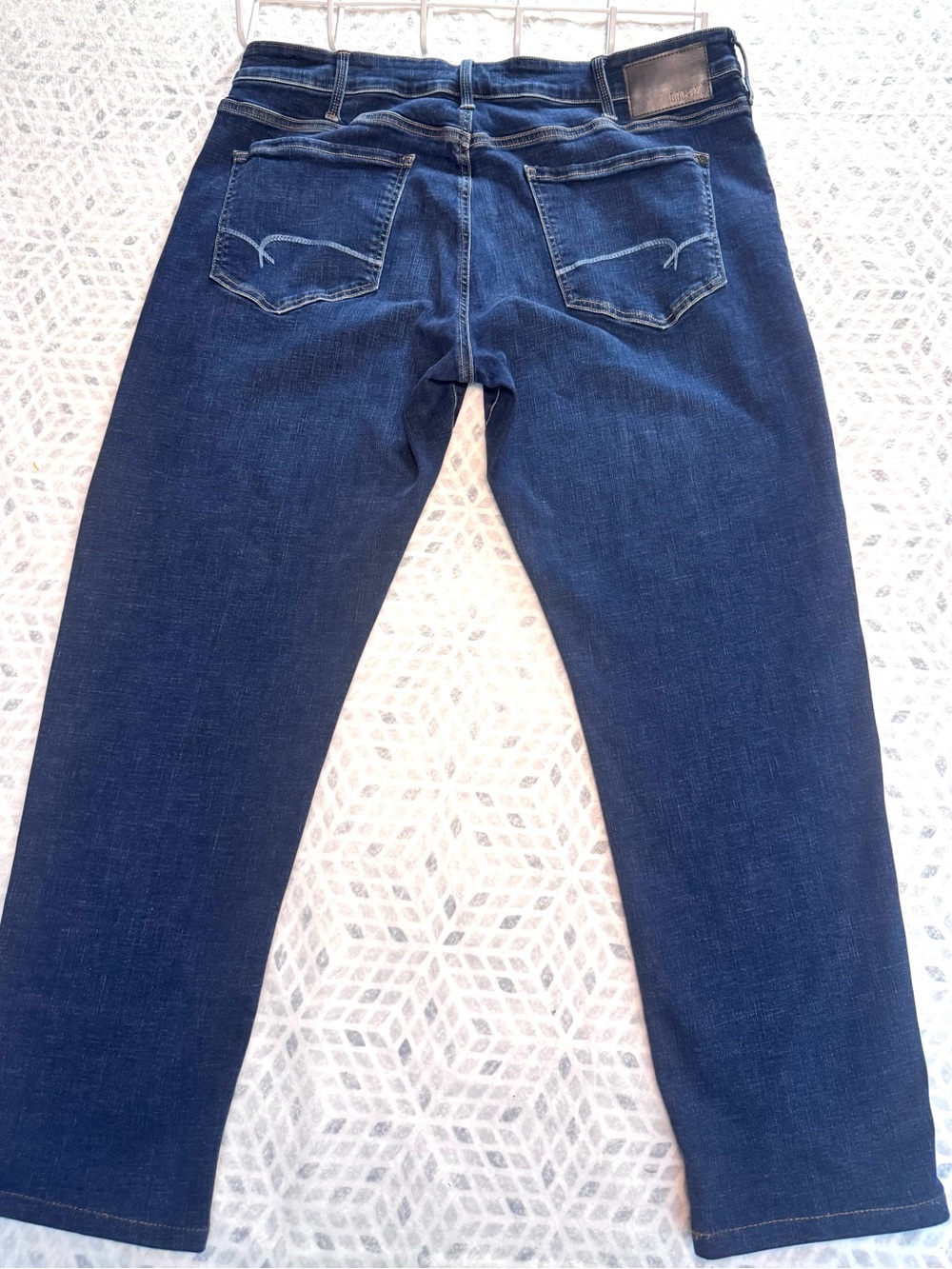 Mavi Men’s Dark Wash Stretch Jeans 38x32 Straight Leg Organic Cotton Excellent - Picture 2 of 10